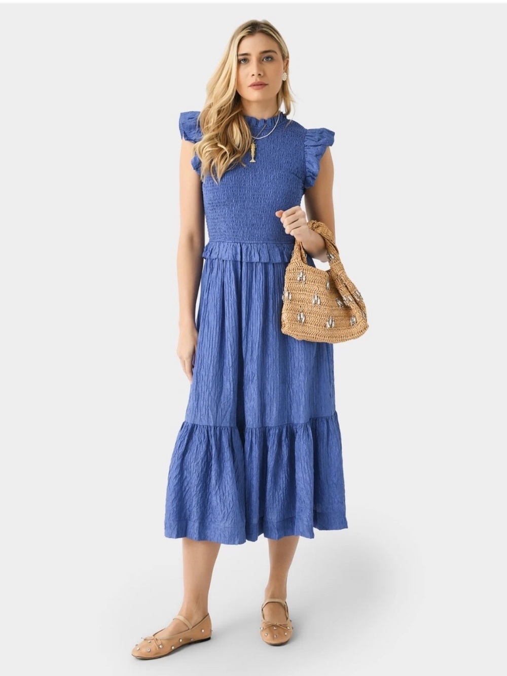 Sea New York Siya Dress Blue Size XS Silk Blend